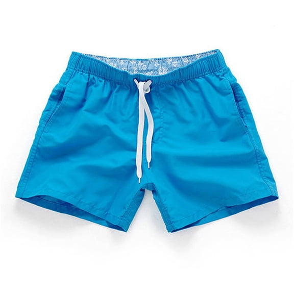 Abcnature Men's Athletic Shorts, Sports Gym Running Short Pants, Men Pure Color Beach Surfing Work Casual Shorts, Sports Trouser Shorts, Cargo Casual Hiking Shorts Blue S