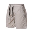thumbnail image 1 of Abcnature Men's Athletic Shorts, Sports Gym Running Short Pants, Men's versatile 5-minute dry solid color beach sports fitness Shorts, Cargo Casual Hiking Shorts Gray M, 1 of 3