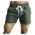 thumbnail image 1 of Abcnature Men's Athletic Shorts, Sports Gym Running Short Pants, Mens Summer Casual Fitness Bodybuilding Solid Pockets Sports Shorts, Cargo Casual Hiking Shorts Army Green XL, 1 of 5