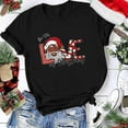 thumbnail image 1 of Abcnature Merry Christmas Tree T-Shirt Women's Cute Christmas Gnomies Graphic Tees Holiday Short Sleeve Tshirt Xmas Buffalo Plaid Red T-Shirt For Men Women T-Shirt Black,I M, 1 of 6
