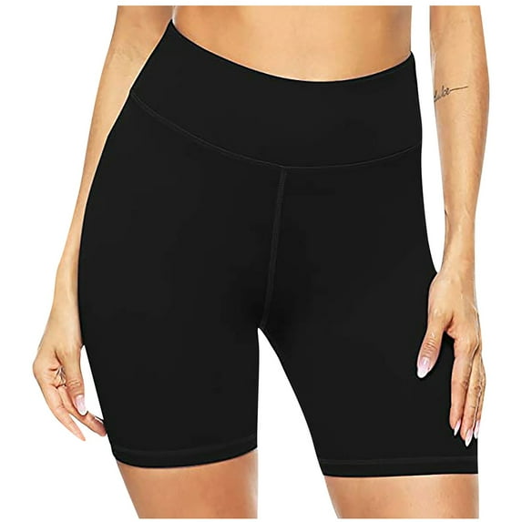 Abcnature Plus Size Shorts, Womens Athletic Shorts, Women Solid Color Running Shorts, Sport Elastic Waist Workout Shorts, Comfy Beach Shorts, Yoga Pants, Cycling Sport Shorts Black XL
