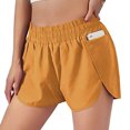 thumbnail image 1 of Abcnature Plus Size Shorts, Womens Athletic Shorts, Women Solid Running Shorts, Sport Elastic Waist Active Workout Pocket Shorts, Comfy Beach Shorts, Yoga Pants, Cycling Sport Shorts Orange XL, 1 of 5