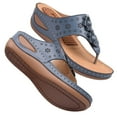 thumbnail image 1 of Abcnature Women Sandals Clearance 2023! Women's Flip-Flops with Arch Support Fashion Solid Color Pinch Toe Comfy Sandals Slope Heeled Beach Casual Shoes Summer Athletic Outdoor Beach Sandals, 1 of 5
