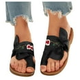 thumbnail image 1 of Abcnature Women Sandals Clearance 2023! Women's Flip-Flops Extremely Comfy Slides Sandals Embroidered Flowers Slippers Sandals Casual Flip-Flops Slippers Summer Athletic Outdoor Beach Sandals, 1 of 6