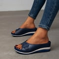 thumbnail image 1 of Abcnature Women Sandals Clearance 2023! Women's Platform Wedge Sandals with Arch Support Flat Shoes Beach Sandals Non-Slip Causal Slippers Summer Athletic Outdoor Beach Sandals Non-Slip, 1 of 6
