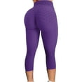 thumbnail image 1 of Abcnature Womens High Waist Yoga Capris, Workout Sports Pants, Running Athletic Yoga Pants Leggings Purple M, 1 of 4