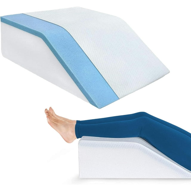 Abco Tech 8in Leg Elevation Pillow with Memory Foam Top Elevating Leg