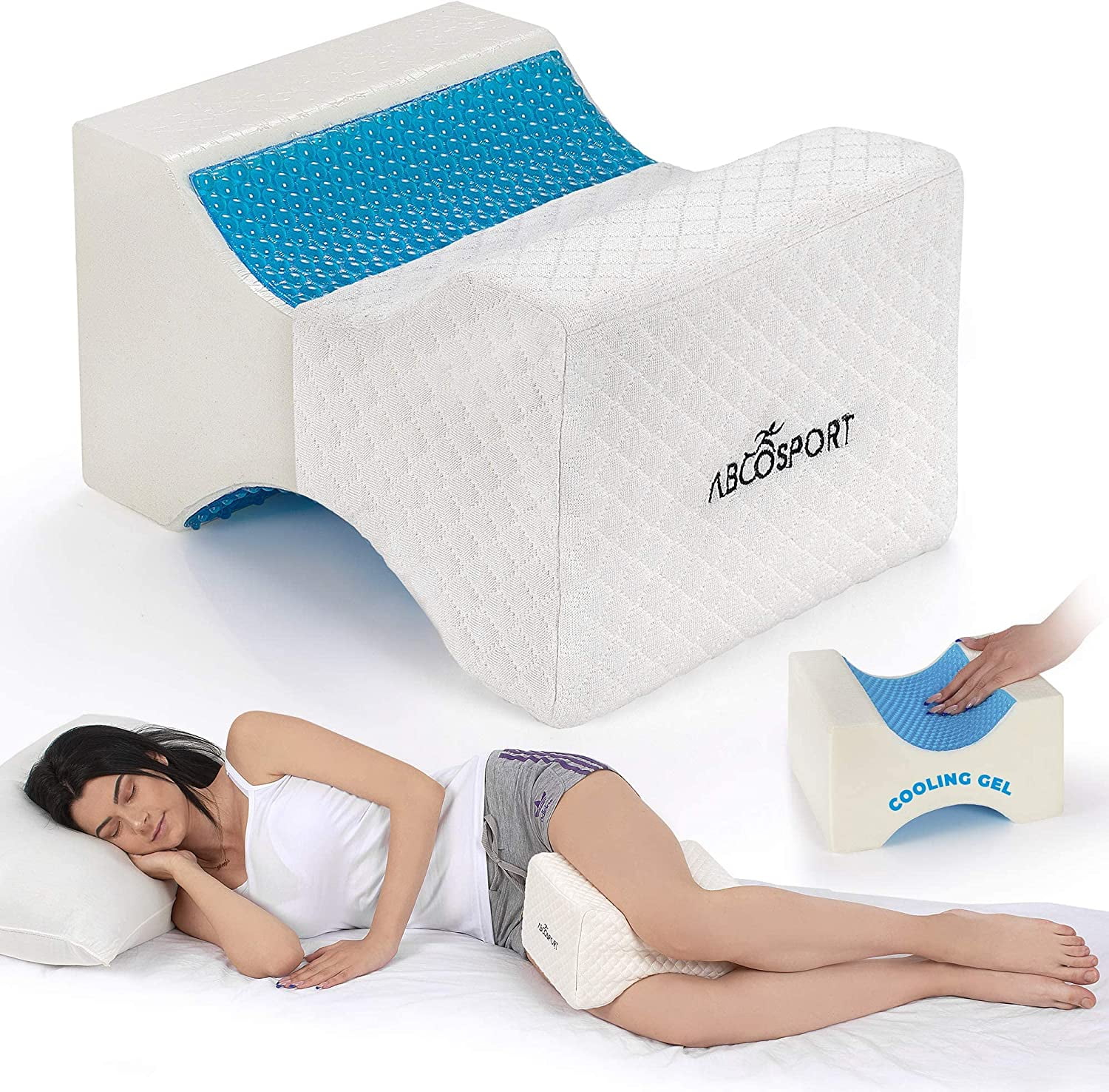 Improve your sleep quality by using a knee pillow while you sleep. - Back  Support Systems
