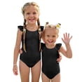 thumbnail image 1 of Abcomgle 3t Swimsuit Girls Solid One Piece Swimsuits for Little Girls Ruffled Stretchy Bathing Suits for Girls, 1 of 7