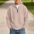 thumbnail image 1 of Abcomgle Boys 1/4 Zip Pullover Crewneck Long Sleeve Boys Sweatshirts Athletic Waffle Knit Sweaters for Boys Casual Boys Fall Sweater, 1 of 2