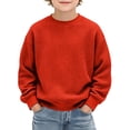 thumbnail image 1 of Abcomgle Boys Long Sleeve T Shirts Size 6-7 Casual Waffle Crewneck T Shirts for Boys Winter Basic Top for Boys Warm Boys Tee Tops, 1 of 8