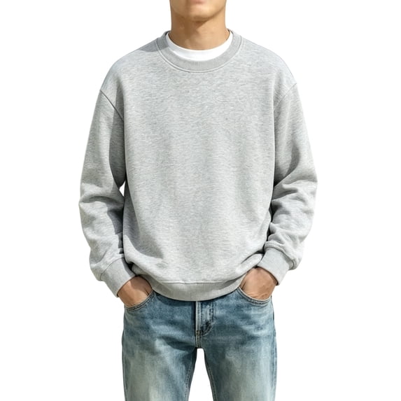 Abcomgle Boys Long Sleeve T Shirts Size 7-8 Crewneck Winter Tee for Boys Casual Basic Boys Tops Essential Solid Boys Sweatshirts