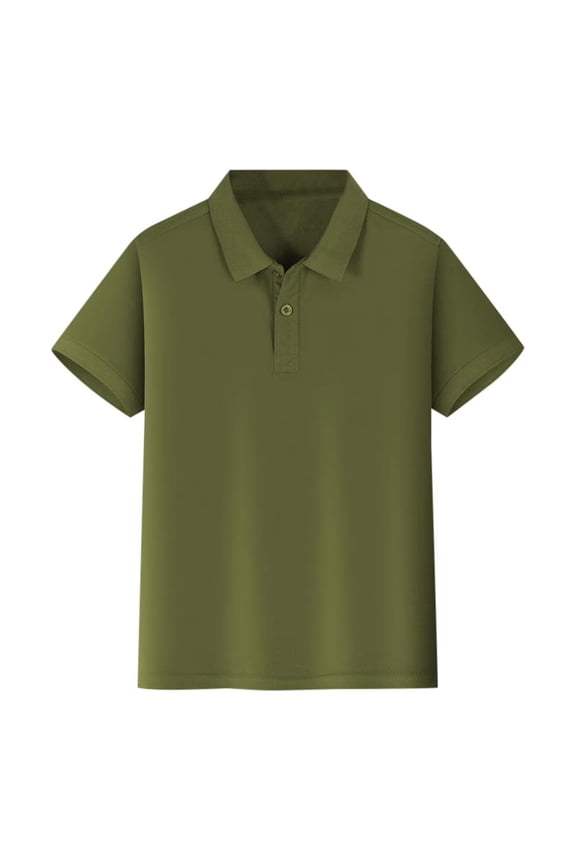 Boys Polo Shirt Size 7 Short Sleeve Pique Polo Shirts Button Closure School Uniform Back to School Clothes Casual Collared Dress Back to School Clothes