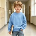 thumbnail image 1 of Abcomgle Boys Shirts Long Sleeve 10-12 Thermal Waffle Crewneck Tshirts for Boys Winter Basic Top for Boys Warm Boys Tee Tops, 1 of 8