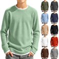 thumbnail image 1 of Abcomgle Boys Shirts Long Sleeve 7-8 Crewneck Fall Shirts for Kids Boys Waffle Basic Top for Boys Essential Fake Two Piece Boys Tee Tops, 1 of 3