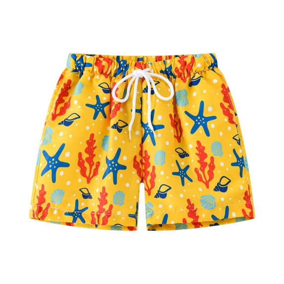 Abcomgle Boys Swim Trunks 14-16 Quick Dry Toddler Beach Shorts Cute Starfish Graphic Toddler Boy Swimsuit Summer Casual Athletic Baby Boy Swim Trunks