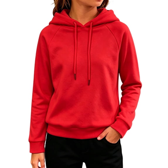 Abcomgle Girls' Cropped Hoodies & Sweatshirts Cute Sweatshirts for Girls Solid Raglan Long Sleeve Girls Pullover Sweatshirt Casual Winter Back To School Outfits for Teen Girls with Pocket