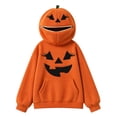 thumbnail image 1 of Abcomgle Girls Halloween Hoodie 10-12 3D Pumpkin Head Zip Up Hooded Sweatshirts Cozy Long Sleeve Girls Pullover Sweatshirt with Pocket Winter Sweaters for Girls 10-12, 1 of 3