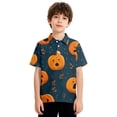 thumbnail image 1 of Abcomgle Girls Halloween Polo Shirts Size 6 Spooky Pumpkin Graphic Shirts for Kids Girls Button Up Short Sleeve Tshirts for Kids Fall Funny Holiday Top for Girls, 1 of 4