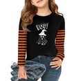 thumbnail image 1 of Abcomgle Girls Halloween Shirts 10-12 Spooky Spooky Skeleton Graphic Tshirts for Kids Crewneck Long Sleeve Tshirts for Girls Fall Funny Scary Tee Top Girls,2-3 Years, 1 of 5
