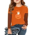 thumbnail image 1 of Abcomgle Girls Halloween Shirts 5t Spooky Jack O Lantern Shirts for Kids Girls Crewneck Long Sleeve Tshirts for Kids Fall Funny Cute Blouses for Girls,4-5 Years, 1 of 5