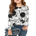 thumbnail image 1 of Abcomgle Girls Halloween Shirts Size 7-8 Spooky Vintage Pumpkin Graphic Shirts for Kids Girls Crewneck Long Sleeve Tshirts for Kids Fall Funny Holiday Blouses for Girls,3-4 Years, 1 of 4