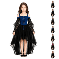 thumbnail image 1 of Abcomgle Girls Halloween Witch Vampire Dress 10-12 Gothic Renaissance Butterfly Sleeve for Girls Mesh Off Shoulder Winter Medieval Dress Girls, 1 of 7