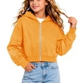 thumbnail image 1 of Abcomgle Girls Hoodies 7-8 Zip Up Cropped Long Sleeve Kids Jacket Cute Trendy Lightweight Pullover Sweatshirt with Pockets, 1 of 7