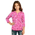 thumbnail image 1 of Abcomgle Girls Long Sleeve Shirts 7-8 Trendy Love Heart Henley Button Shirts for Girls Fall Basic Top for Girls Loose Girls Blouses, 1 of 1