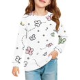thumbnail image 1 of Abcomgle Girls Long Sleeve T Shirts Size 6-7 Trendy Floral Print Crewneck T-Shirts for Girls Winter Basic Top for Girls Cute Girls Tunic Tops with Pocket, 1 of 5