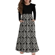 white flowy dress with long sleeves Wedtrend Women Elegant White Graduation Dress with Lace A Line Long Sleeves  Boho Maxi Dress – WEDTREND
