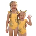 thumbnail image 1 of Abcomgle Girls One Piece Swimsuits 10-12 Sunflower Print One Piece Little Girls Swimsuit Ruffled Stretchy Swimwear for Girls, 1 of 7