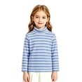 thumbnail image 1 of Abcomgle Girls Shirts Long Sleeve 7-8 Warm Striped Colorblock Turtleneck Tee for Girls Fall Basic Top for Girls Cotton Girls Layer Top, 1 of 6