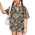 thumbnail image 1 of Abcomgle Girls Short Sets Size 7-8 Girls Two Piece Outfits Camo Short Sleeve T Shirts and Elastic Waist Shorts Cute Casual Girls Summer Clothes, 1 of 6
