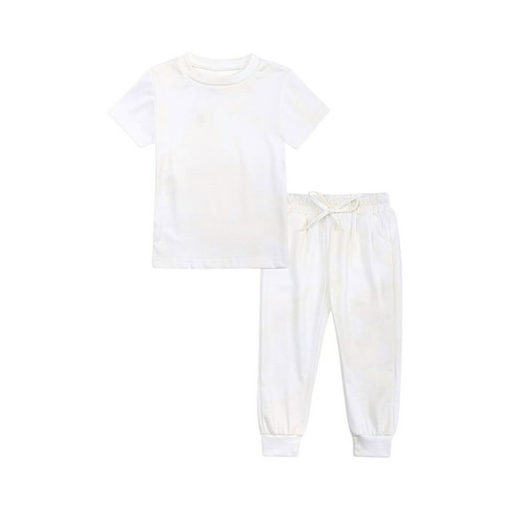 Abcomgle Girls Short Sets Size 7-8 Girls Two Piece Outfits Tie Dye Short Sleeve T Shirts and Drawstring Shorts Cute Casual Girls Shorts Set,12-24 Month