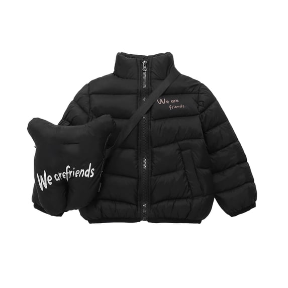 Abcomgle Girls Winter Jackets 10-12 Winter Stand Collar Kids Down Jacket Warm Lightweight Coat for Girls Quilted Padded Girls' Outerwear Jackets & Coats