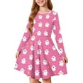 thumbnail image 1 of Abcomgle Halloween Dresses for Girls 10-12 Cute A-Line Long Sleeve T Shirt Dresses for Girls Spooky Boo Ghost Graphic Dresses for Girls Crewneck Fall Twirly Dress Outfits,4-5 Years, 1 of 5