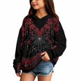 thumbnail image 1 of Abcomgle Halloween Hoodies for Girls 7-8 Gothic Spider Floral Print Sweatshirts with Hooded Oversized Long Sleeve Pullover Sweatshirts with Pocket Winter Sweaters for Teen Girls, 1 of 5