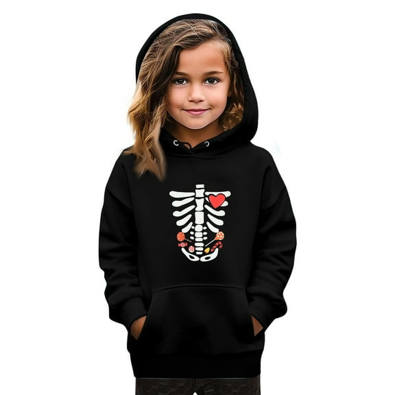 Abcomgle Halloween Hoodies for Girls Size 10-12 Funny Dance Skeleton Graphic Sweatshirts with Hooded Casual Long Sleeve Girls Pullover Top with Pocket Fall Holiday Shirt for Teen Girls,11-12 Years