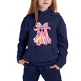 thumbnail image 1 of Abcomgle Halloween Hoodies for Girls Size 10-12 Iridescent Ghost Graphic Sweatshirts with Hooded Casual Long Sleeve Pullover Sweatshirts with Pocket Fall Holiday Sweaters for Teens, 1 of 4