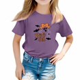 thumbnail image 1 of Abcomgle Halloween Shirts for Girls Size 10-12 Spooky Boo Ghost Graphic Shirts for Kids Crewneck Short Sleeve Tee Shirts for Girls Fall Funny Scary Tee Top Girls,7-8 Years, 1 of 4