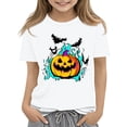 thumbnail image 1 of Abcomgle Halloween Shirts for Girls Size 10-12 Spooky Colorful Flame Pumpkin Bat Tshirts for Girls Crewneck Short Sleeve Tee Shirts for Girls Fall Funny Holiday Tee Top Girls, 1 of 8