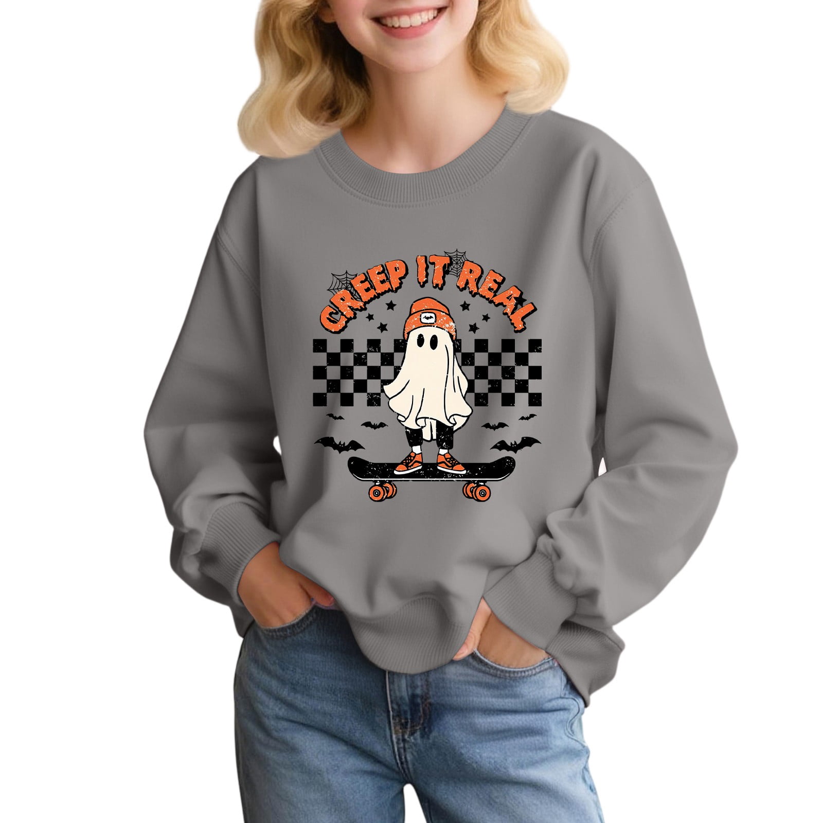 Halloween Girl Pumpkin Pattern Girls Graphic Lapel Long - Temu Portugal