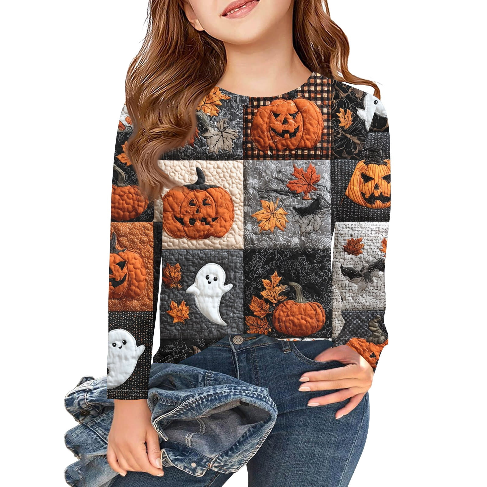 T-shirt Manches Longues Halloween Fille