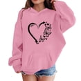 thumbnail image 1 of Abcomgle Hoodie for Girls 7-8 Cute Butterfly Heartshape Print Hooded Girls Sweatshirt Trendy Long Sleeve Girls Pullover Top Y2k Fall Clothing for Teen Girls with Pocket, 1 of 4