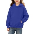 thumbnail image 1 of Abcomgle Hoodies for Girls 14-16 Cute Casual Hooded Sweatshirts for Teen Girls Solid Long Sleeve Girls Pullover Top Casual Fall Kids Sweaters Girls with Pocket, 1 of 5