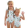 thumbnail image 1 of Abcomgle Kids Bathing Suits Girls Ruffled Stretchy One Piece Girls Swimsuit Cute Candy Graphic Bathing Suits for Girls, 1 of 7
