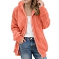 thumbnail image 1 of Abcomgle Kids Winter Jacket Boys Full Zip Up Sherpa Girls Coat Warm Hooded Teddy Hoodie for Girls Winter Fleece Fuzzy Sweater for Girls with Pockets,13-14Y,Saffron, 1 of 6