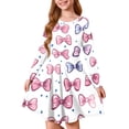 thumbnail image 1 of Abcomgle Long Sleeve Dress Girls Size6 Love Heart Valentines Dress Outfits Cute A-Line Long Sleeve T Shirt Dresses for Girls Cute Crewneck Twirly Dresses for Girls,, 1 of 4