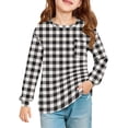 thumbnail image 1 of Abcomgle Long Sleeve T Shirts for Girls 10-12 Crewneck Fall T-Shirts for Girls Casual Basic Girls Tops Trendy Plaid Blouses for Girls with Pocket, 1 of 5
